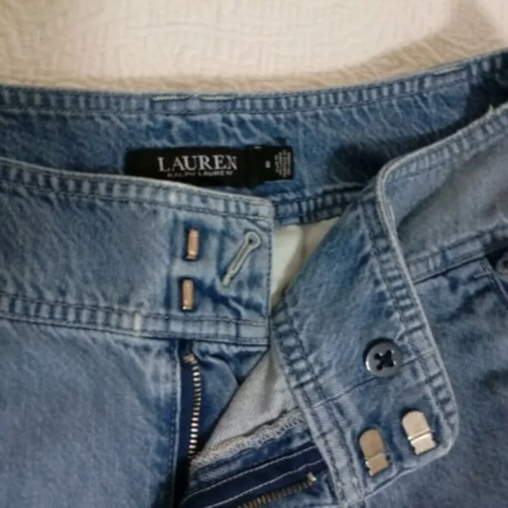 Lauren Ralph Lauren Jeans Denim Size 8 Blue Multi Pocket Womens